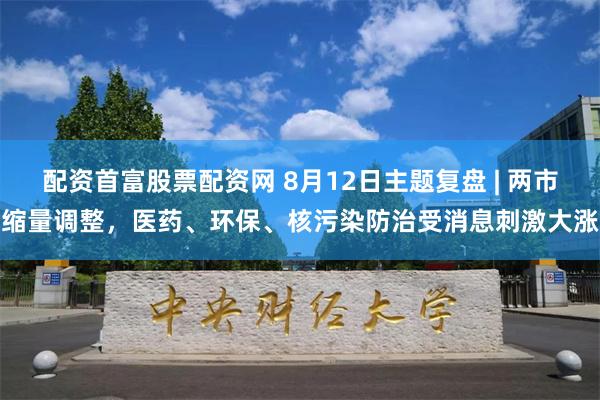 配资首富股票配资网 8月12日主题复盘 | 两市缩量调整，医药、环保、核污染防治受消息刺激大涨